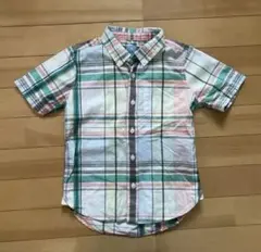 【美品】Baby GAPチェック柄 半袖シャツ 110㎝