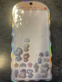 スヌーピー コットンパフィーシール おすそわけ