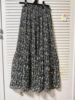 ライトオン　レディース　L　フレアスカート　小花柄　ウエスト総ゴム