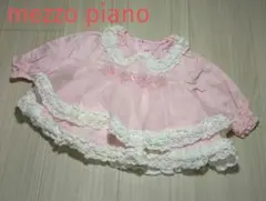 mezzo piano メゾピアノ チュールワンピース　70 ピンク　レース