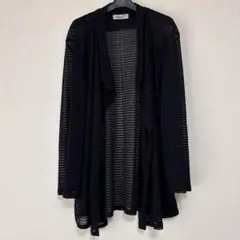 Elegance ブラック シアーカーディガン 長袖のサムネイル