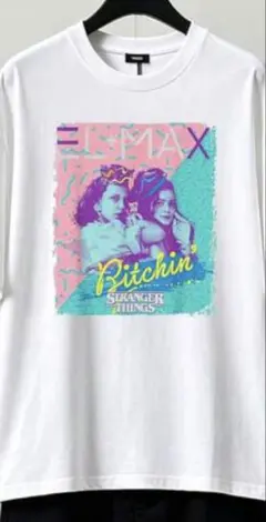 Stranger Things EL+MAX 長袖Tシャツ ホワイト XL