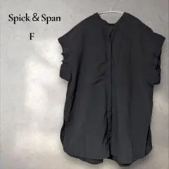 【Spick＆Span】 フレンチスリーブブラウス チュニック バンドカラー