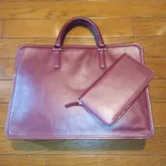 ビジネスレザーファクトリー　ビジネスバッグ　ラウンドファスナー長財布