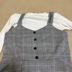 Richmix チェック柄ビスチェ 長袖カットソー セット