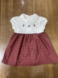 【新品】ワンピースチェック　80　familiar