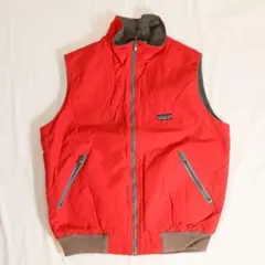 80s アメリカ製 パタゴニア シェルドシンチラベスト L 赤