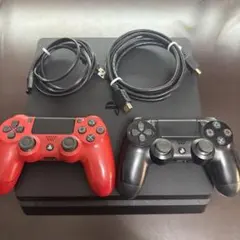 PS4本体 500GB 赤と黒のコントローラー付き