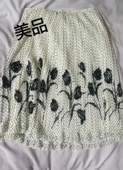 美品！L'EST ROSE フラワープリント フレアスカート サイズ2