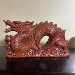 屋久杉 飛龍 置物 40m 龍 木彫 木彫り スタイリッシュ 雲龍 創作