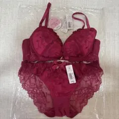 PUSH UP ブラジャー ショーツ セット ボルドー C70 Mのサムネイル