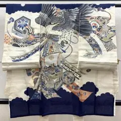 □604ayu11□夏のお宮参り 絽 長襦袢付き 単衣 鷹 小槌□良好