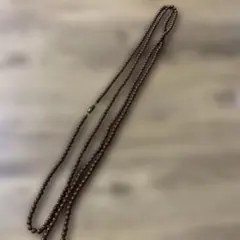 ビーズ★レトロ★茶色☆カジュアル★ロングネックレス