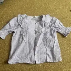 ジェニー　チェック　フリルシャツ　130