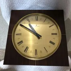 未使用品　箱付　AMS　北欧　ドイツ製　ユンハンス　無垢　オーク　壁掛け　時計 北欧 ドイツ製 オーク 楢無垢材 ユンハンス 壁掛け 時計