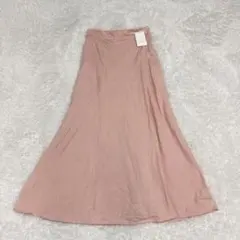 UNITED ARROWS リネンスカート ロングスカート ピンク リネン100