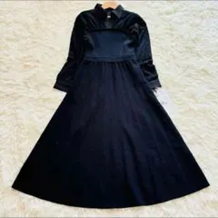 ☆最終お値下げ☆新品タグ付☆グレースコンチネンタル☆レース切替ニットワンピース黒