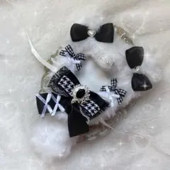 【ぬい服】ちびぐるみ 白ふわ×黒ねこ♡ （10cm〜12cm）