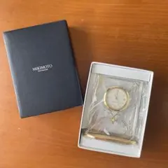 ミキモト　クオーツ クロック　パール付き