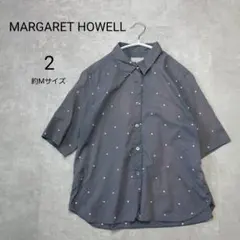 MARGARET HOWELL マーガレットハウエル ドット 半袖シャツ シアーのサムネイル