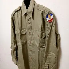 アメリカ陸軍 ミリタリーシャツ オリーブグリーン