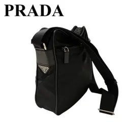 美品 PRADA ショルダーバッグ ナイロン ロゴプレート 白タグ ユニセックスのサムネイル