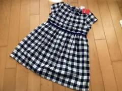 MIKI HOUSE チェック柄ワンピース 140cmのサムネイル