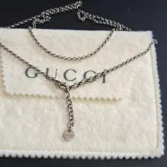 美品】GUCCI グッチ ロールチェーン シルバー 燻し銀 ネックレス 50