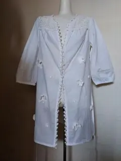 PINK HOUSE ロングブラウス ホワイト