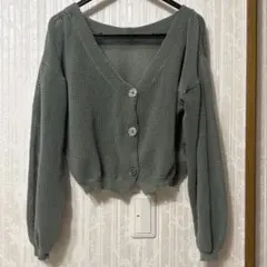 緑 メッシュ カーディガン Mサイズ