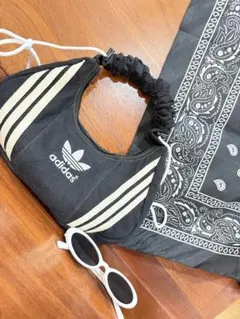 k*︎様 再構築リメイクadidas ハンドバッグ　ショルダー　黒