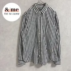 ROPE ロペ　長袖シャツ　コットン100% 総柄　ギンガムチェック　モノトーンのサムネイル