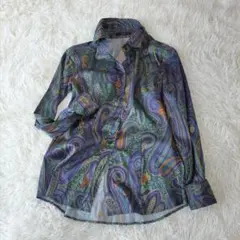 美品⭐️ETRO エトロ　ドレスシャツ　ストレッチ　ペイズリー柄　サイズ44のサムネイル