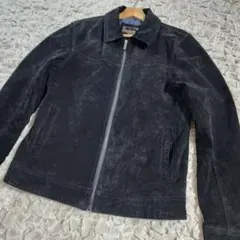 【美品/M】ZARA MAN 豚革 ピッグスエード シングルライダースジャケットのサムネイル