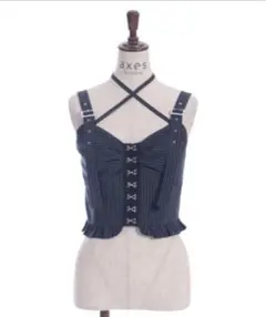 axes femme セットアップ コルセットビスチェ シャツ巻風スカート