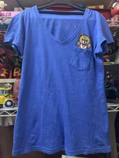 ヒステリックグラマーファックベアヒスベアＶネックTシャツ
