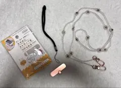 スマホショルダーストラップ 透明・お花