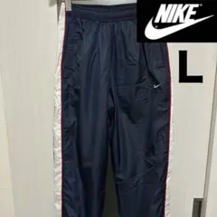 美品　裏起毛　Nike ピステパンツ ネイビー/ホワイト　L