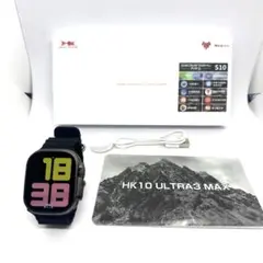 【新品未使用】HK10 ULTRA3 MAX ブラック Apple watch