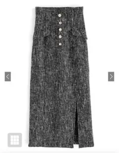 GRL グレイル アソートボタンツイードナロースカート[ta069]