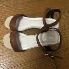 grove アンクルストラップ サンダル ブラウン Sサイズのサムネイル