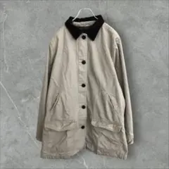 【k6875】USA古着ランズエンド00sダック地ハンティングジャケットブルゾン