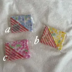 1660・ハンドメイド♡ダブルガーゼミニハンカチ 三枚セット