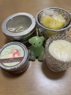 アロマキャンドル とキャンドルホルダー５点セット