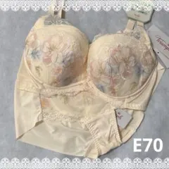 トリンプ　天使のブラ　ノンワイヤーブラジャー＆ショーツ　E70　新品　匿名配送
