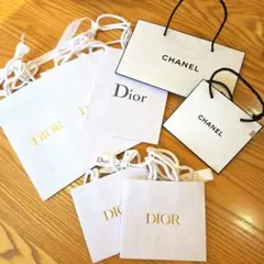 DIOR CHANEL ショップ袋まとめ売り7枚 ディオール シャネルショッパー