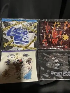 ディズニー 100 Pixar くじ 一番くじ フラットポーチ 4個セット