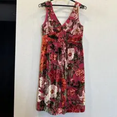 KEITA MARUYAMA ケイタマルヤマ　ピンク花柄ノースリーブワンピースのサムネイル