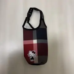 ハローキティ チェック柄 ペットボトルカバー　sweet付録