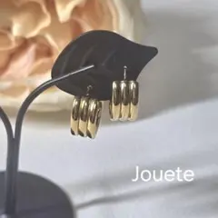 Jouete　3連ボリュー ムタイプ　フープピアス イエローゴールドのサムネイル